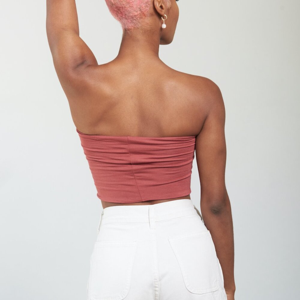4 Pack Women’s Printed Tube Tops | Basic Fitted, Soft & Stretchy, Made in USA - Picture 5 of 13